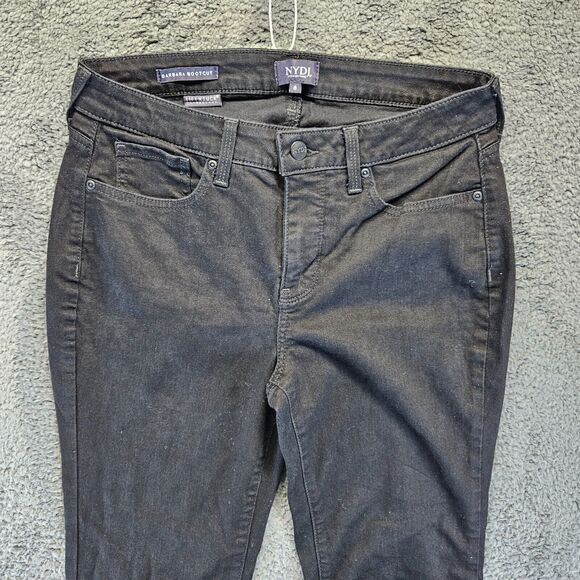 NYDJ Jeans Womens Size 8 Black Denim Barbara‎ Bootcut LiftxTuck Technology - Picture 2 of 11